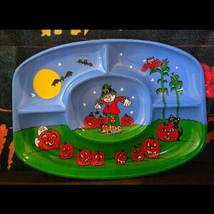 Vintage 90s Ullman Fall/Halloween Divided Party Serving Tray